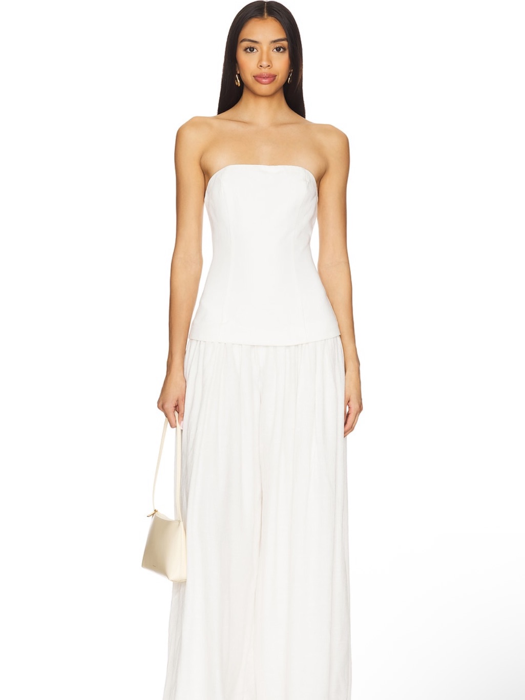Line & Dot, Theo Jumpsuit In White - Size Xs